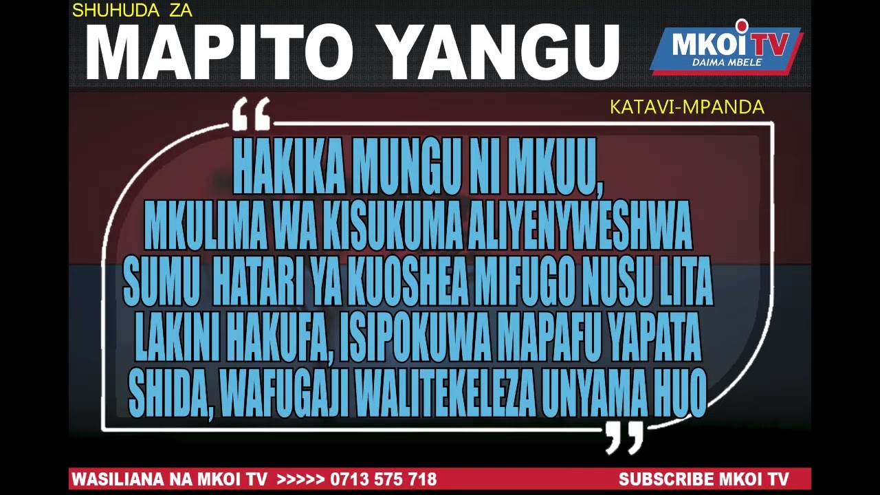 ANYWESHWA SUMU HATARI YA KUOSHEA MIFUGO NUSU LITA, LAKINI HAKUFA, ILA…!