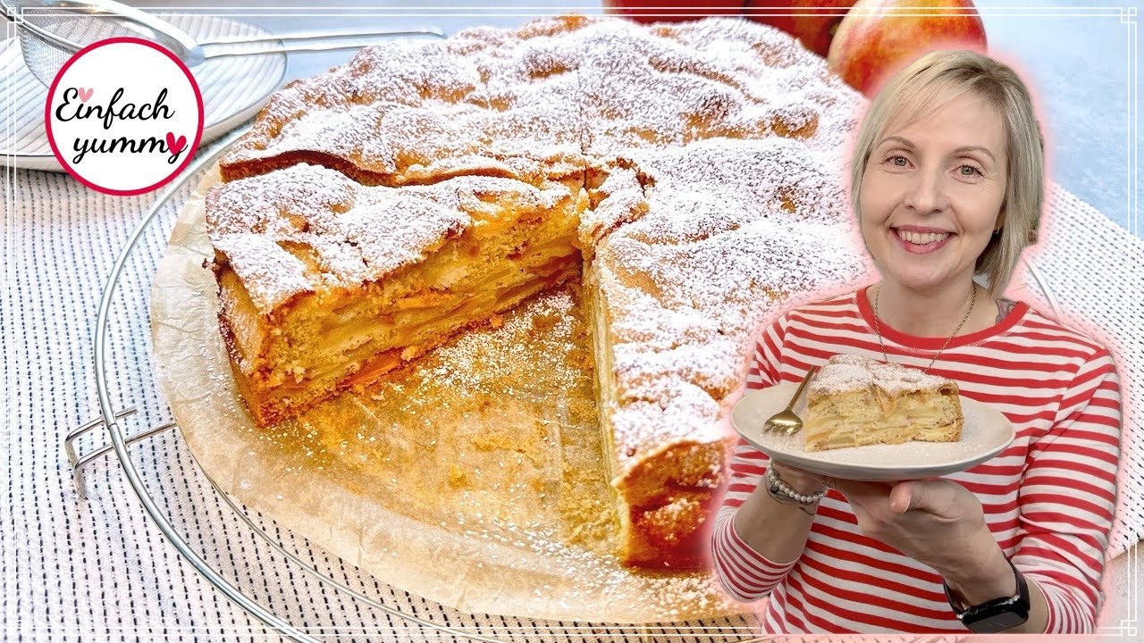 Scharlotka - Apfelkuchen 🍏🍎 super fluffig & schön saftig 😋 Thermomix® TM5/TM6