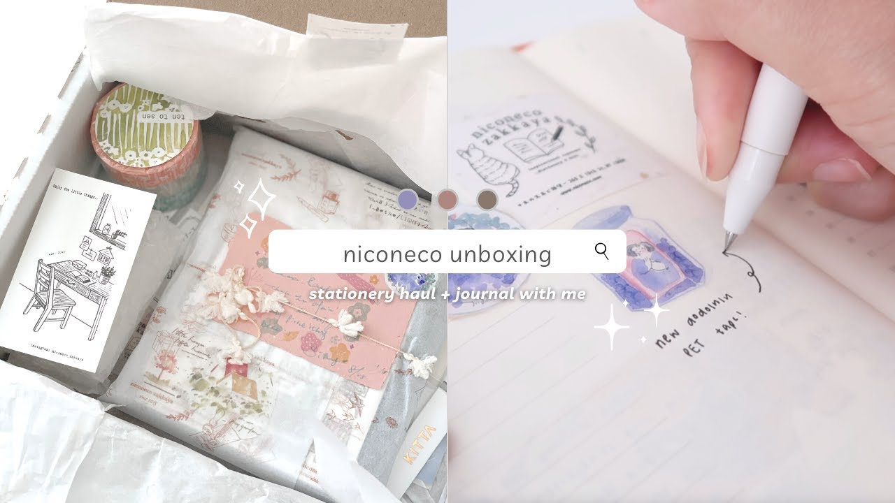 niconeco zakkaya unboxing 📦 stationery haul + quick journal with me 🌸