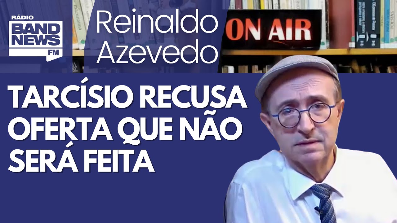 Reinaldo – Tarcísio “recusaria” o que Bolsonaro nunca pediria: disputar a Presidência; Caiado-União