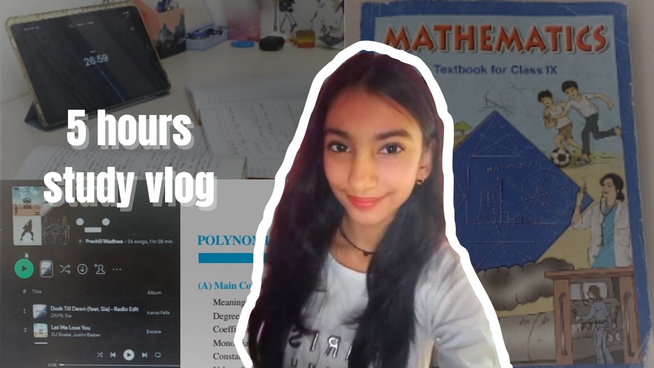 Realistic 5 Hour Math Study Vlog 📚 *Exam week*