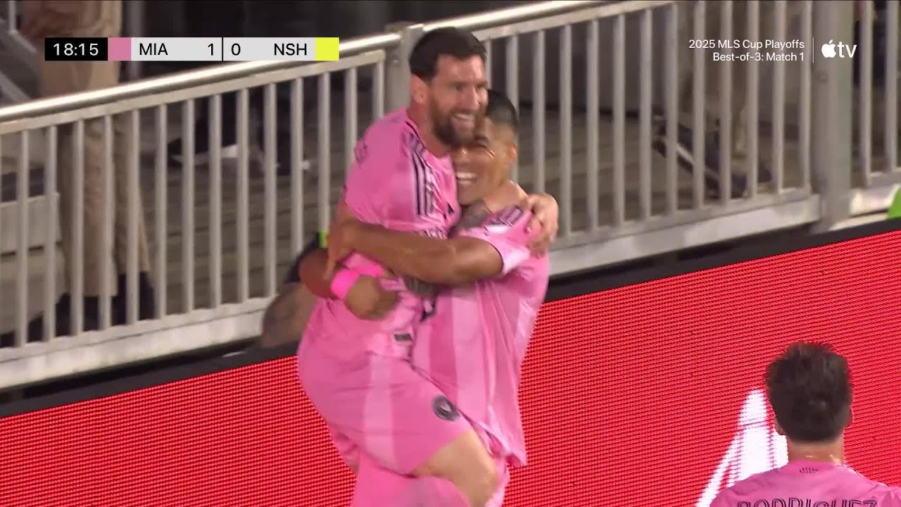 Messi DIVING HEADER!! Opens his 2025 Audi MLS Cup Playoffs Account!