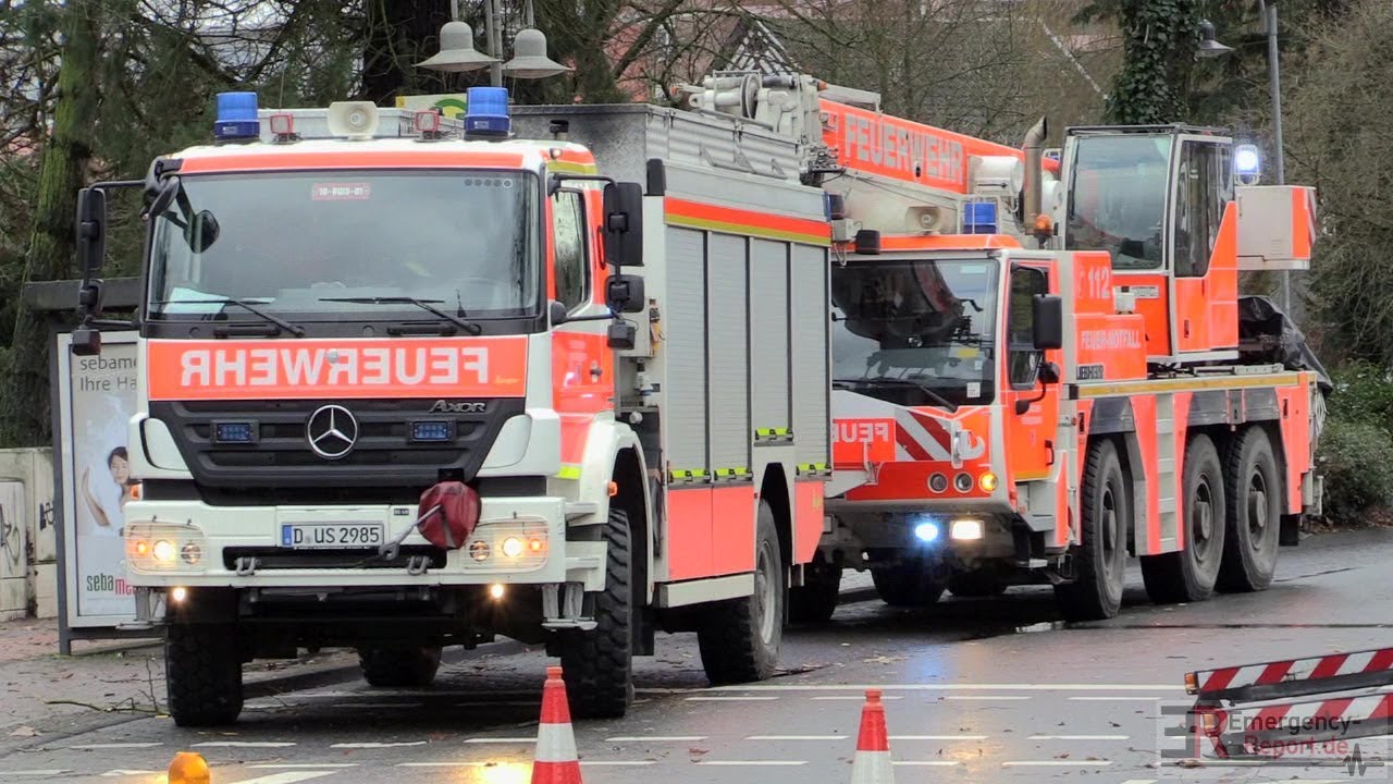 [STURM BURGLIND ÜBER RATINGEN] - Großer Baum fiel auf Haus | Rüstzug Feuerwehr Düsseldorf -