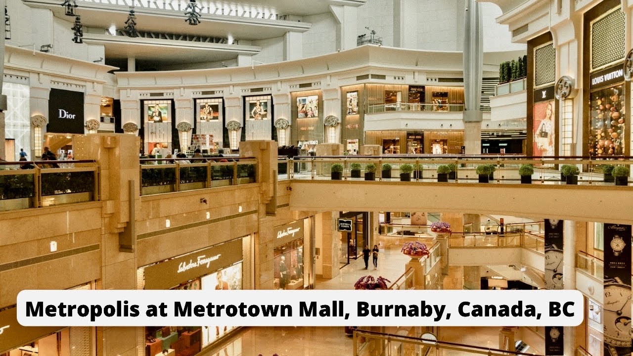 Walking around Burnaby Metrotown Metropolis Shopping Mall on the Busiest Day, Canada, BC, asmr