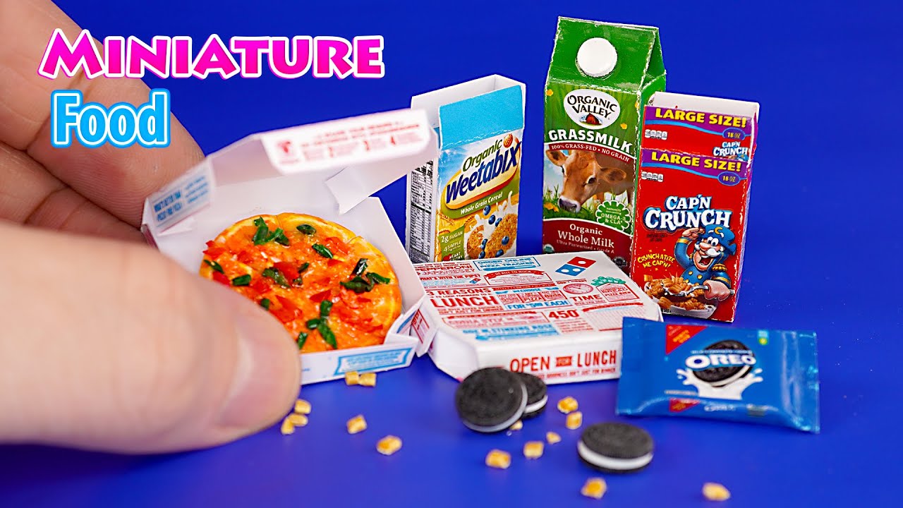 World's Smallest Miniature Food DIY 🍕🥛 | Pizza, Milk, Oreo, Cereal in 1:12 Scale!