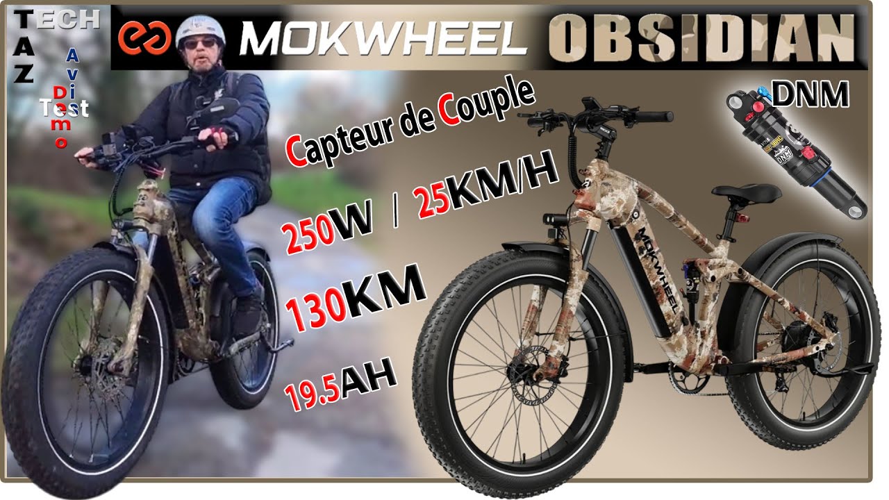 Mokwheel OBSIDIAN VTT électrique polyvalent - DNM / TEKTRO un régal à piloter !