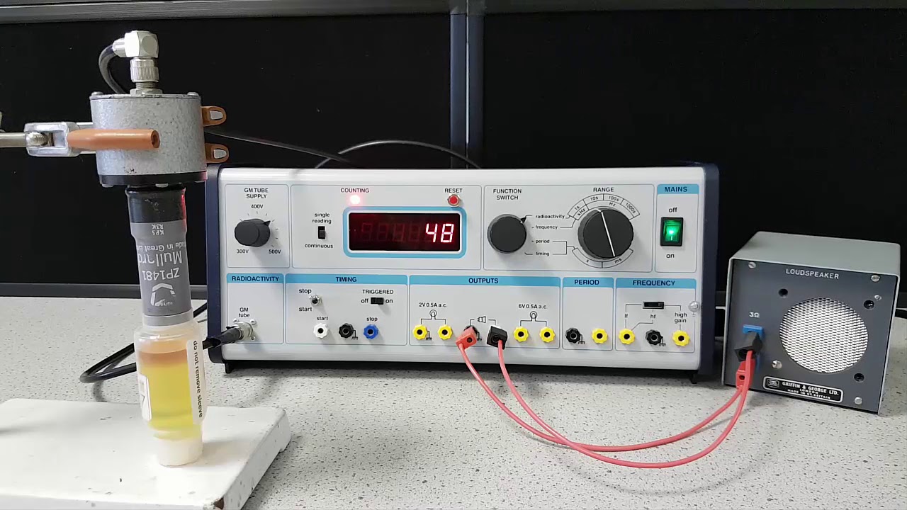 Protactinium half life experiment