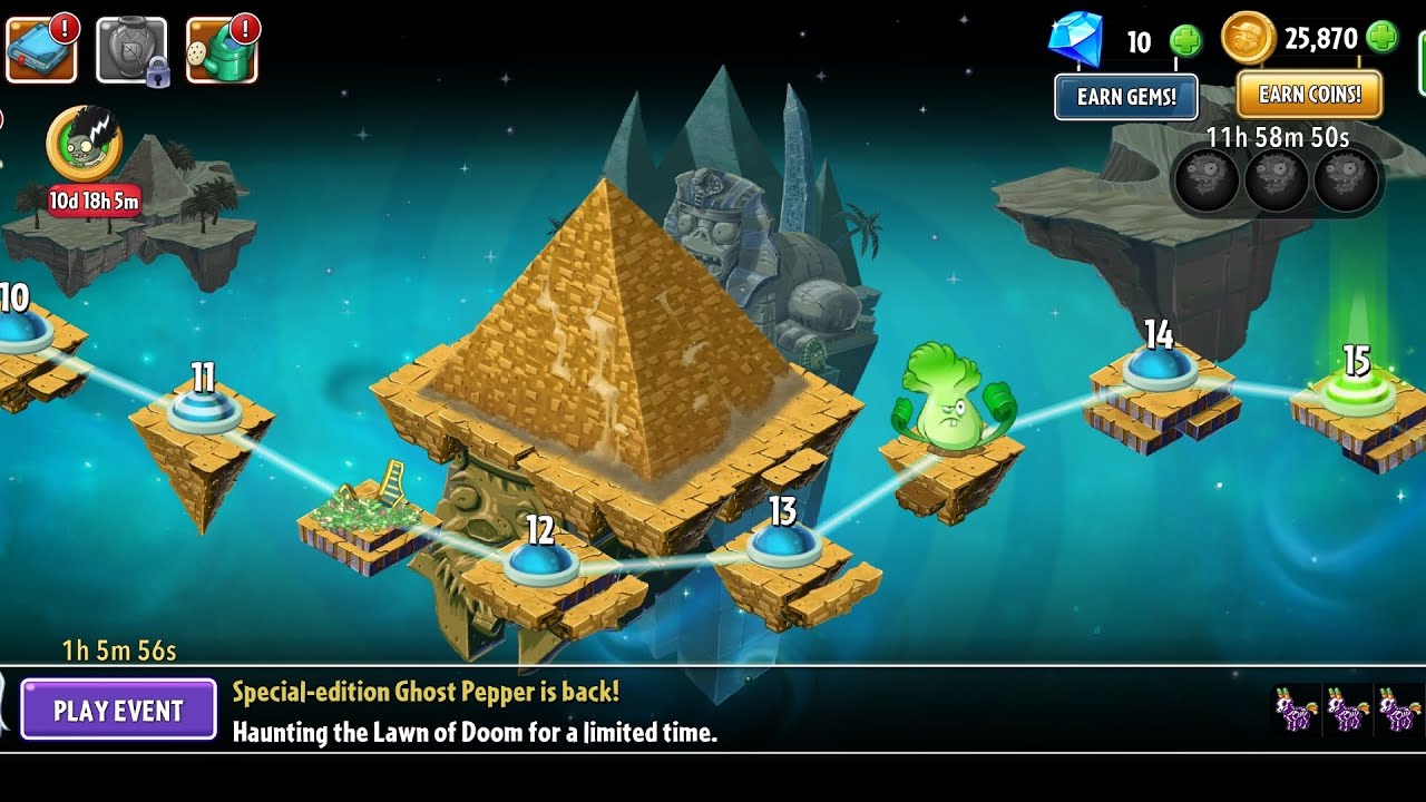 PLANTS VS ZOMBIES 2 GAMEPLAY ~LEVEL 9 ,10 & 11