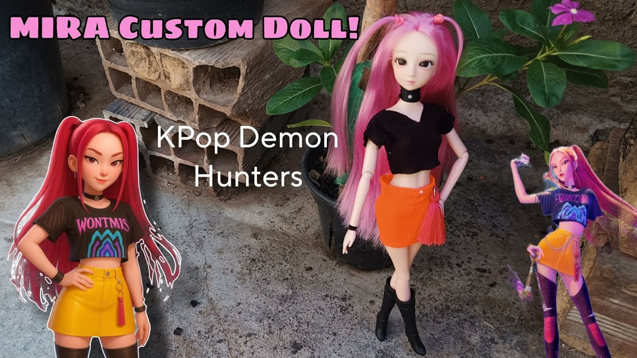 MIRA Custom Doll! Recreating K-Pop Demon Hunters Outfit✨ BJD Transformation) guerreiras do KPop