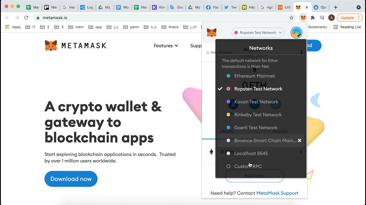 How to change default network in Metamask?