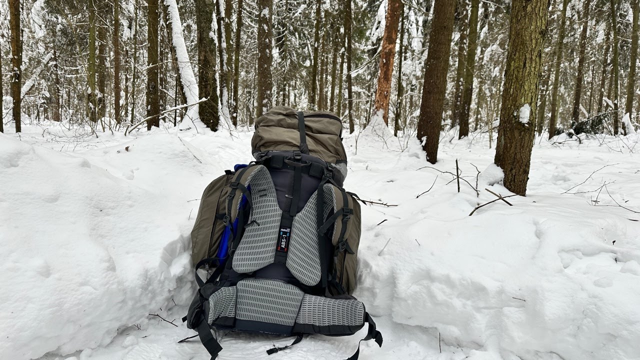 Выход в зимний лес с ночёвкой. Палатка Massif solo, печка SoomLoom