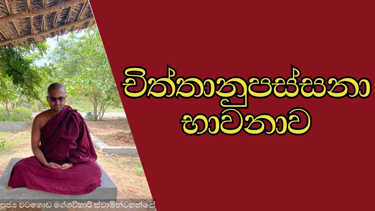 චිත්තානුපස්සනා භාවනාව | Chiththanupassanawa | චිත්‍තානුපස්‍සනාව | සතර සතිපට්ඨානය | #චිත්තානුපස්සනාව