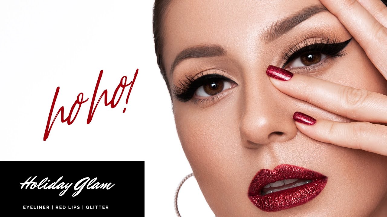 CLASSIC HOLIDAY MAKEUP! GLITTERLIPS|| GIO DREVELI ||