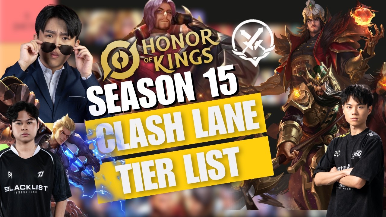Тир-лист Clash Lane в Honor of Kings: Сезон 15 для рейтинговых игр и Peak Tournament | Одобрено п...