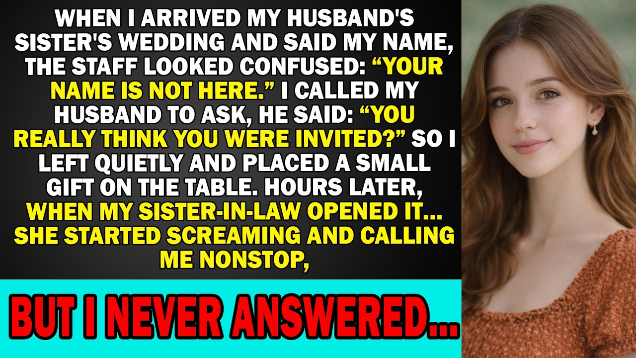 My Husband Banned Me From His Sister's Wedding, Until She Opened My 