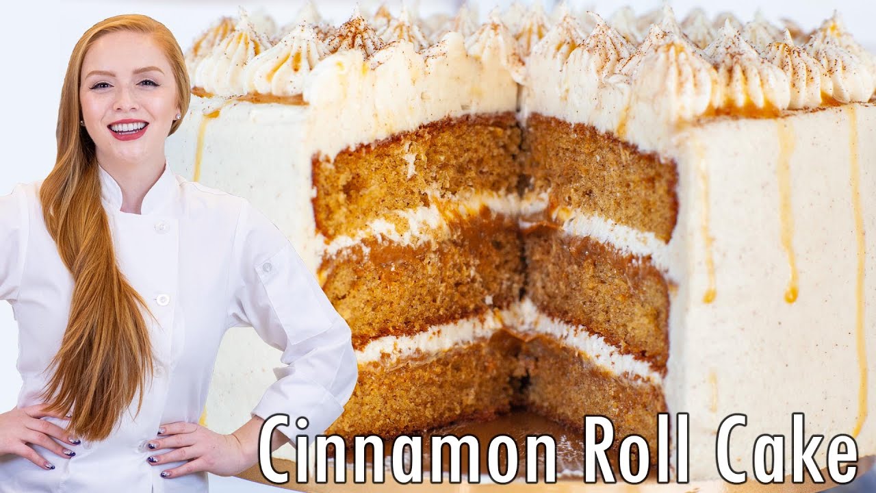 Cinnamon Roll Cake Recipe - with cream cheese frosting