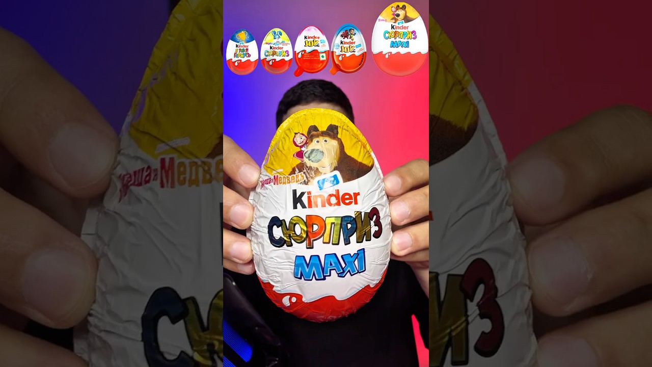 ASMR Kider Surprise Mukbang #asmr #kinder #egg #joy #mukbang #chocolate #shorts #eating #吃播 #foodie