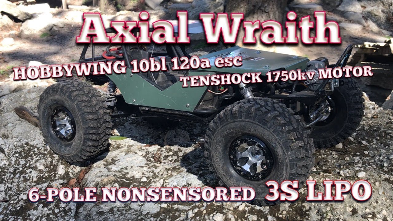 Axial Wraith with Hobbywing 10BL 120A esc and TenShock 1750KV 6-pole motor