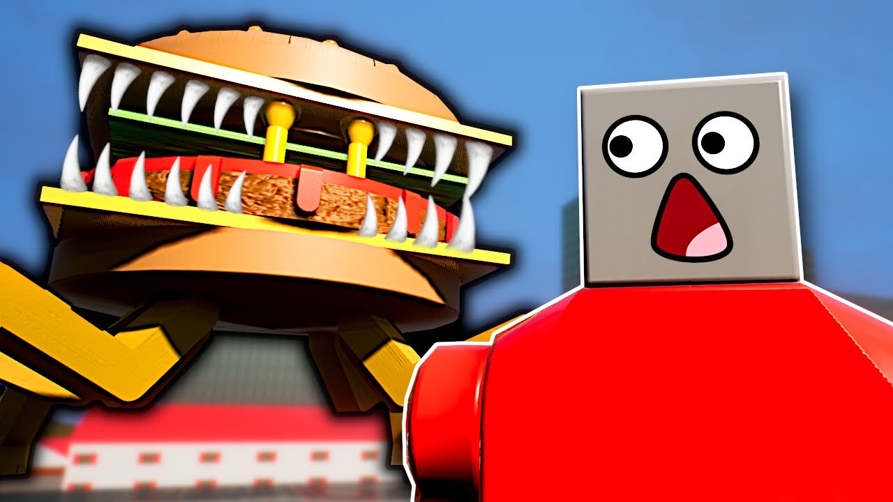 GIANT BURGER MONSTER SURVIVAL! - Brick Rigs Multiplayer Gameplay