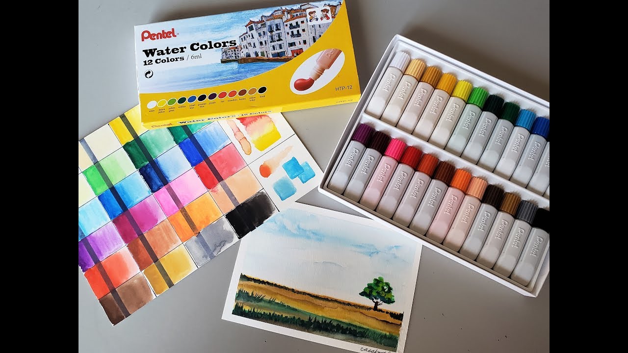 Resenha e desenho Aquarela Pentel 24 cores