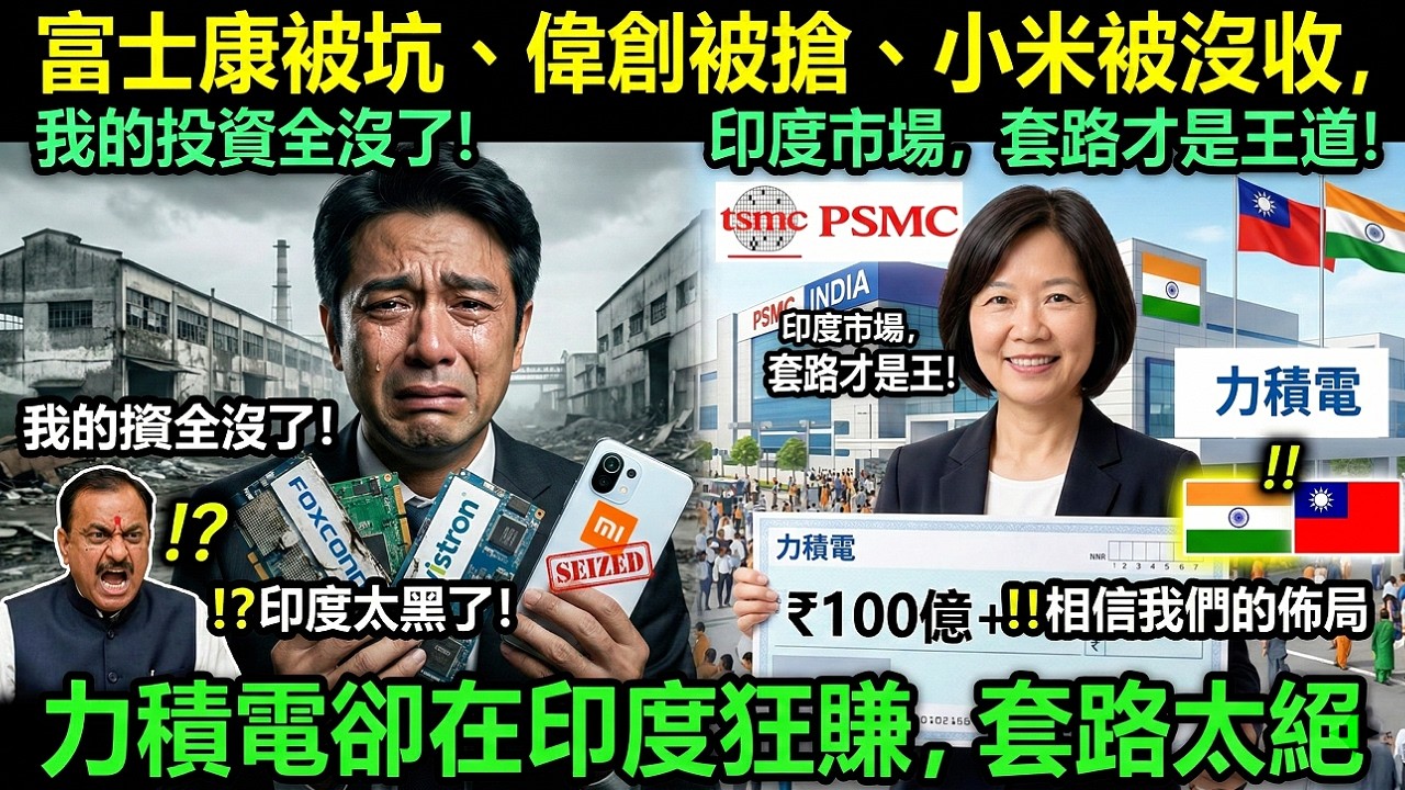 富士康被坑、偉創被搶、小米被沒收，力積電卻在印度狂賺，套路太絕
