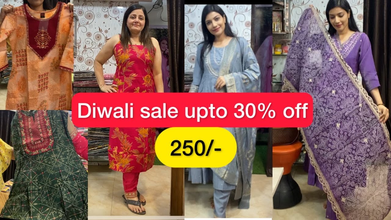 Diwali sale ₹250 Kurti & Upto 30%Discount on Silk, Jaipuri, Ajrak Dresses Premium Quality Vadodara