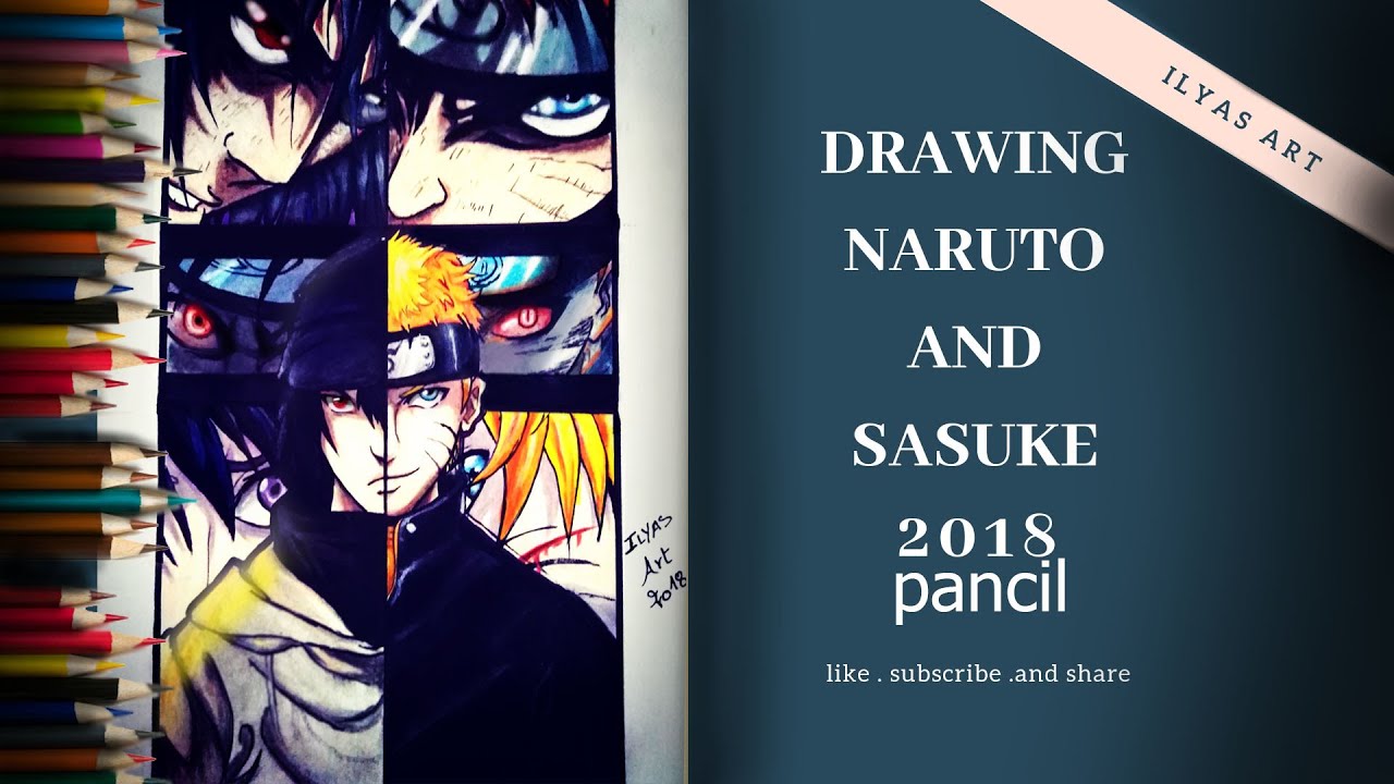 speed drawing naruto and sasuke