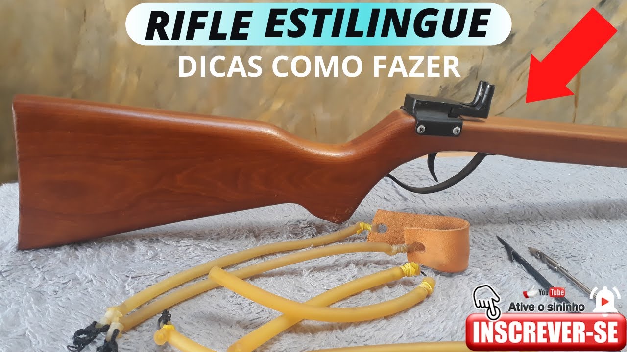 ESTILINGUE RIFLE COM MEDIDAS PASSO A PASSO.