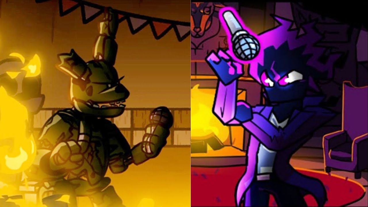 FNF Mashup - Nightmare x Psychic / Sprintrap Vs Psychic (Reupload)