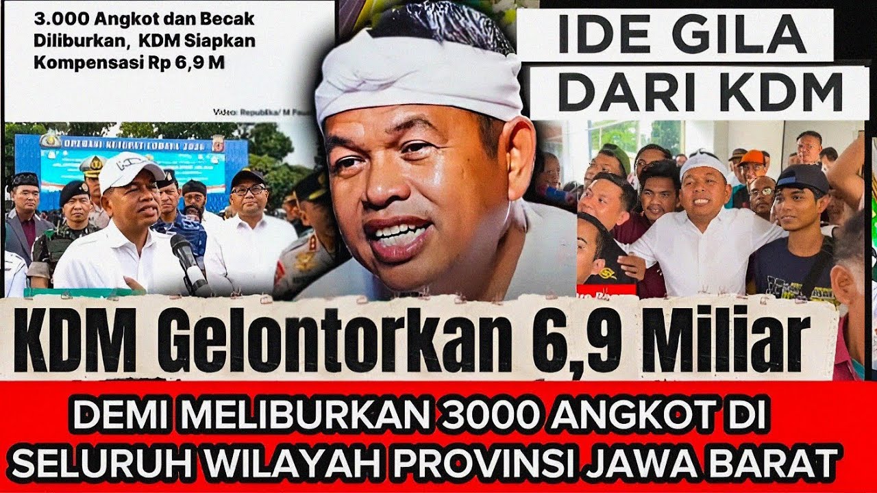 Ide Gil4‼️KDM Gelontorkan Dana Rp 6,9 Miliar demi meliburkan 3000 Angkot Se-provinsi Jawa Barat