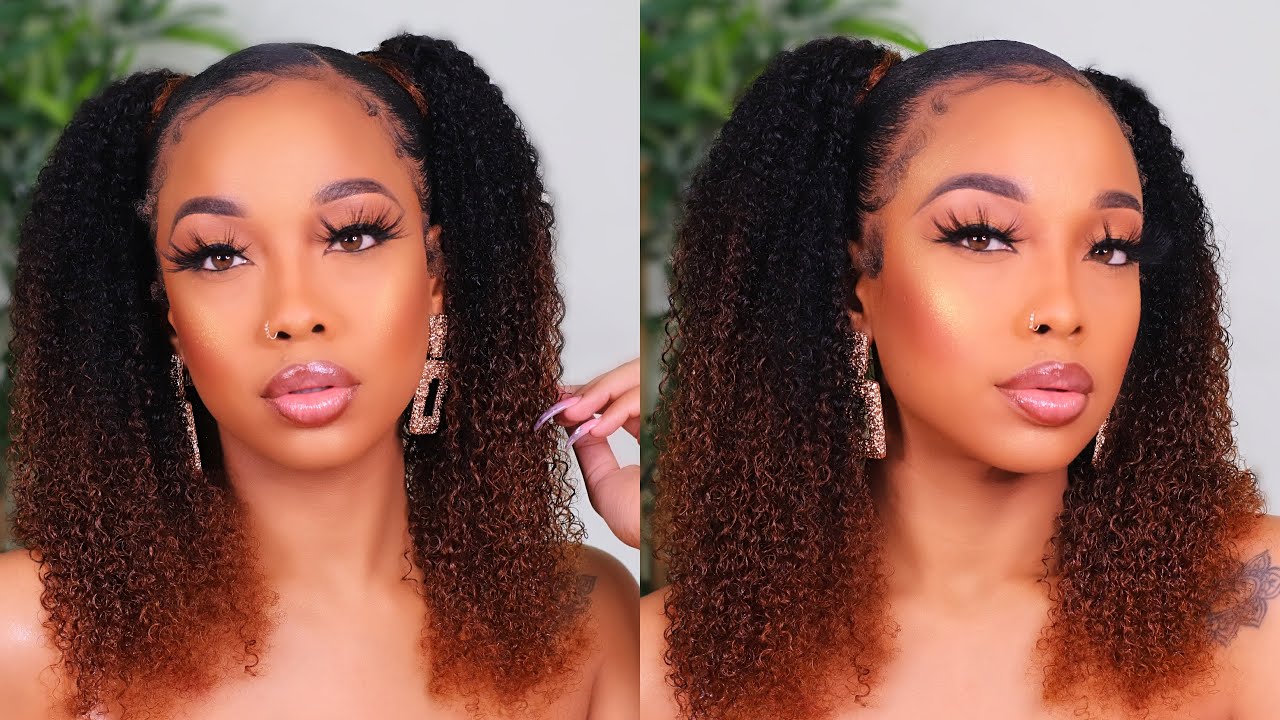 Easy SLEEK CURLY PIGTAILS on 4c Natural Hair| Short hair Protective Style- ft Curls Curls