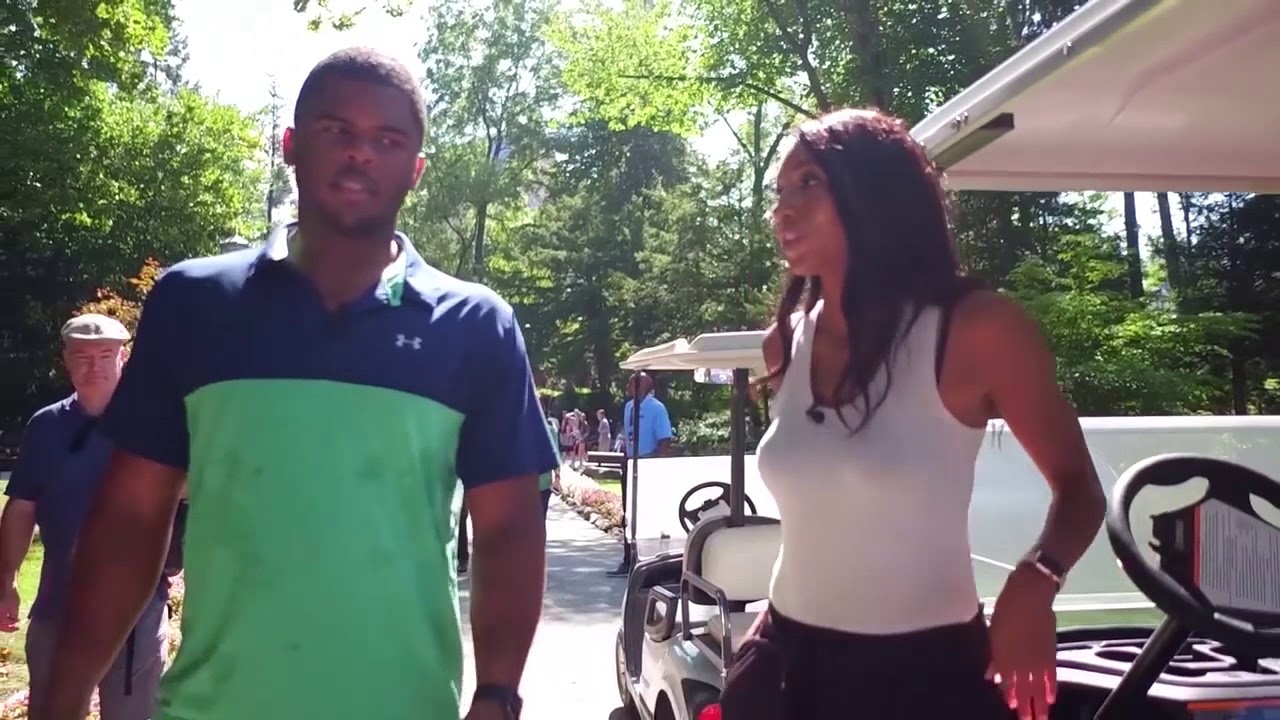 Maria Taylor and Notre Dame's Jerry Tillery