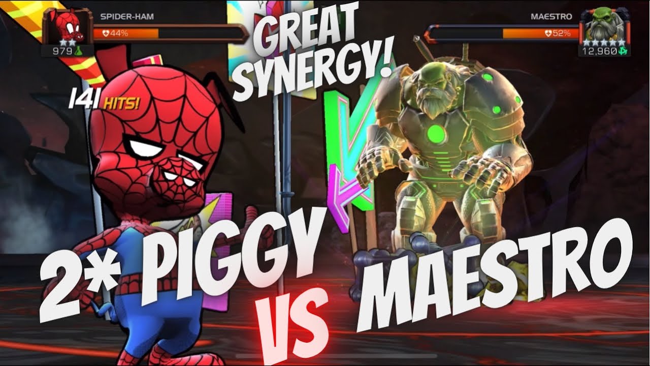 2* Spider Ham Shreds Maestro Boss In Act 4! + Great Synergy For Piglet!