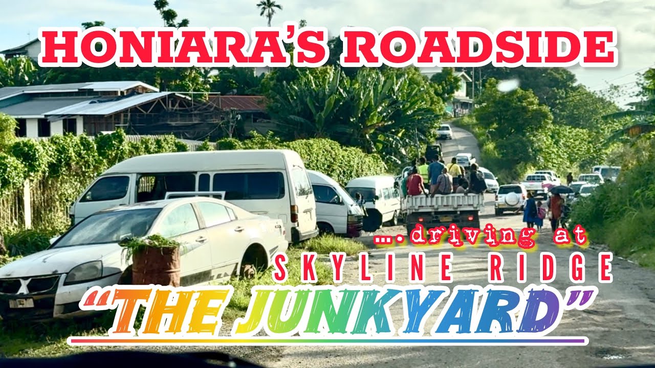 HONIARA SOLOMON ISLANDS: DRIVING ALONG SKYLINE RIDGE 