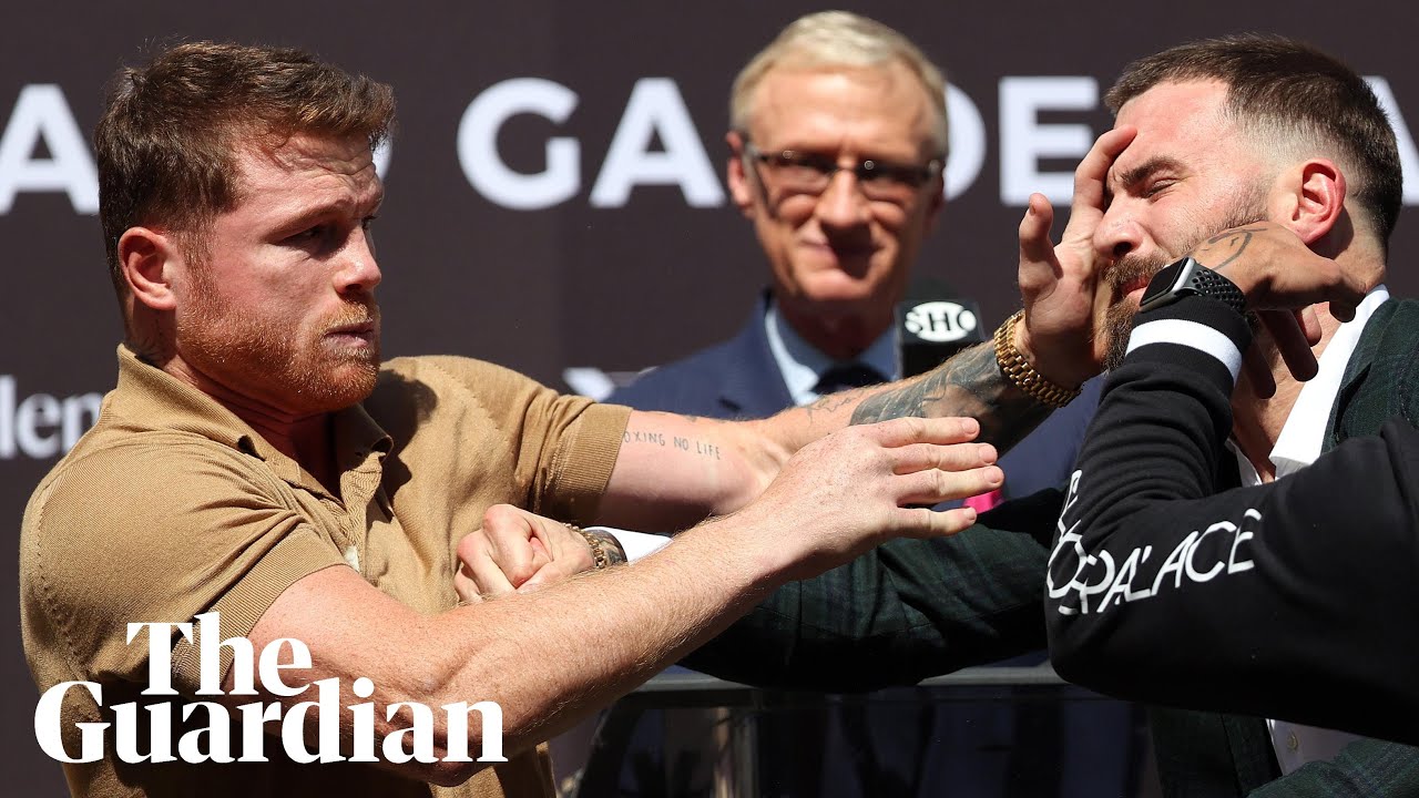 Canelo v Plant: boxers exchange blows and insults before unification bout