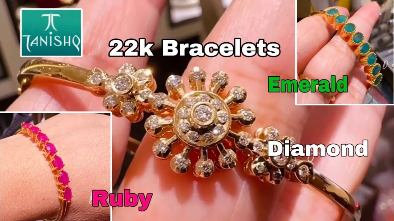 Tanishq 22k Diamond Bracelet Designs/Ruby Bracelet/CLOSE SETTING BRACELET/Emerald/Bangalore/Deeya