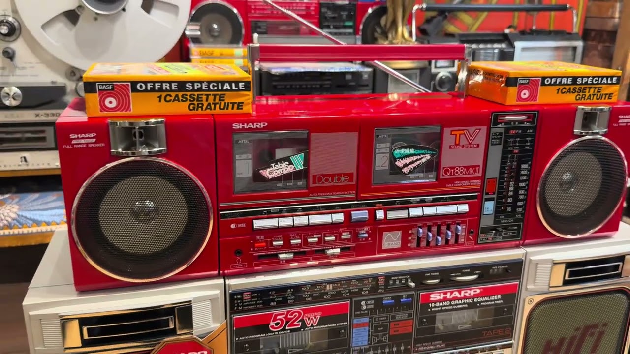 Giao lưu Cassette | SHARP QT88-MK2 | ĐỎ BÓNG PIANO | LH 0988738893