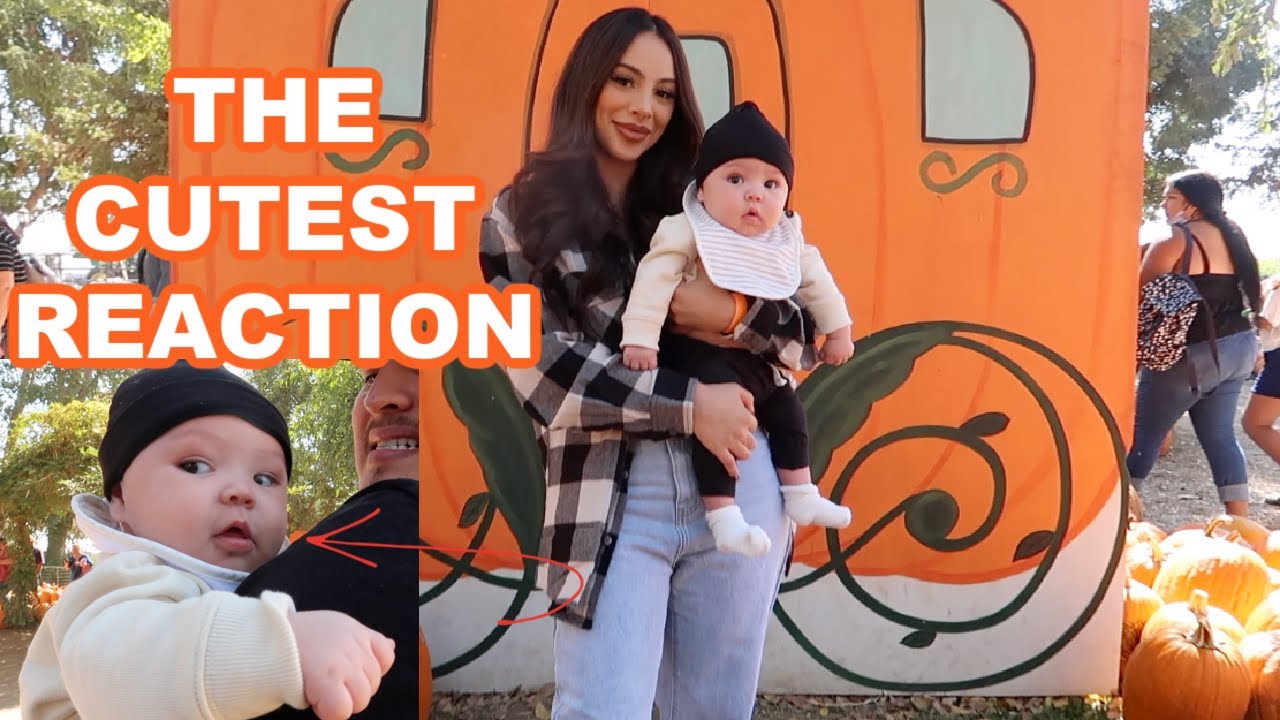 BABY'S FIRST TIME AT A PUMPKIN PATCH
