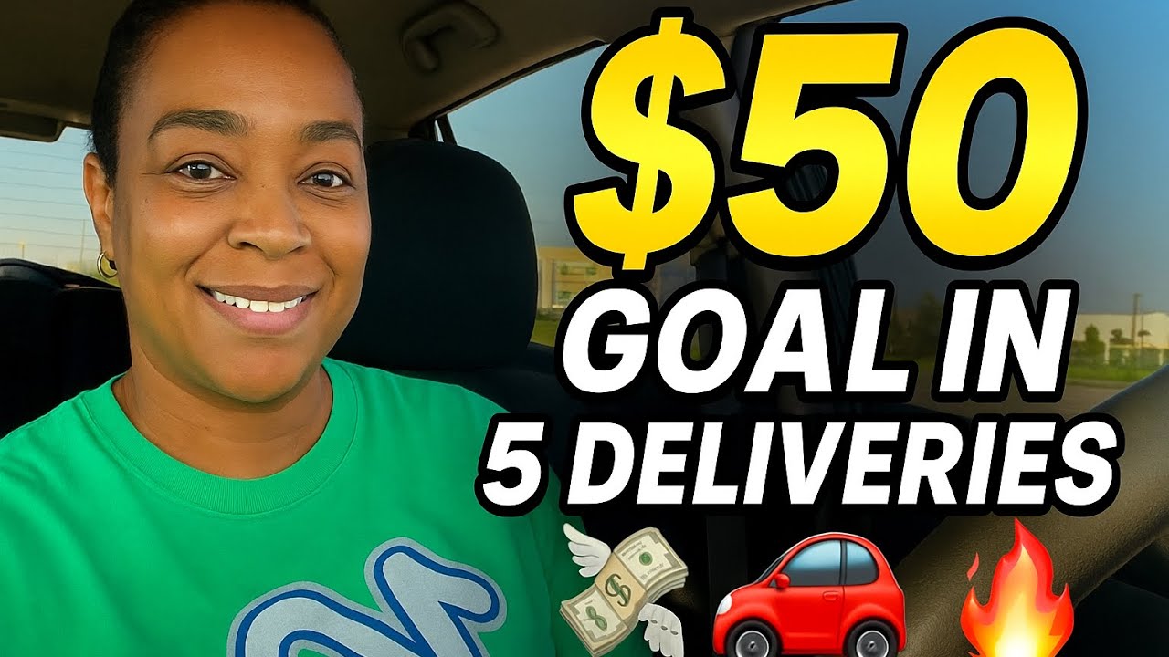Цель &mdash; 50 долларов за 5 доставок! 💸 Видеоблог водителя DoorDash 🚗 Uber Eats Delivery Challenge 202