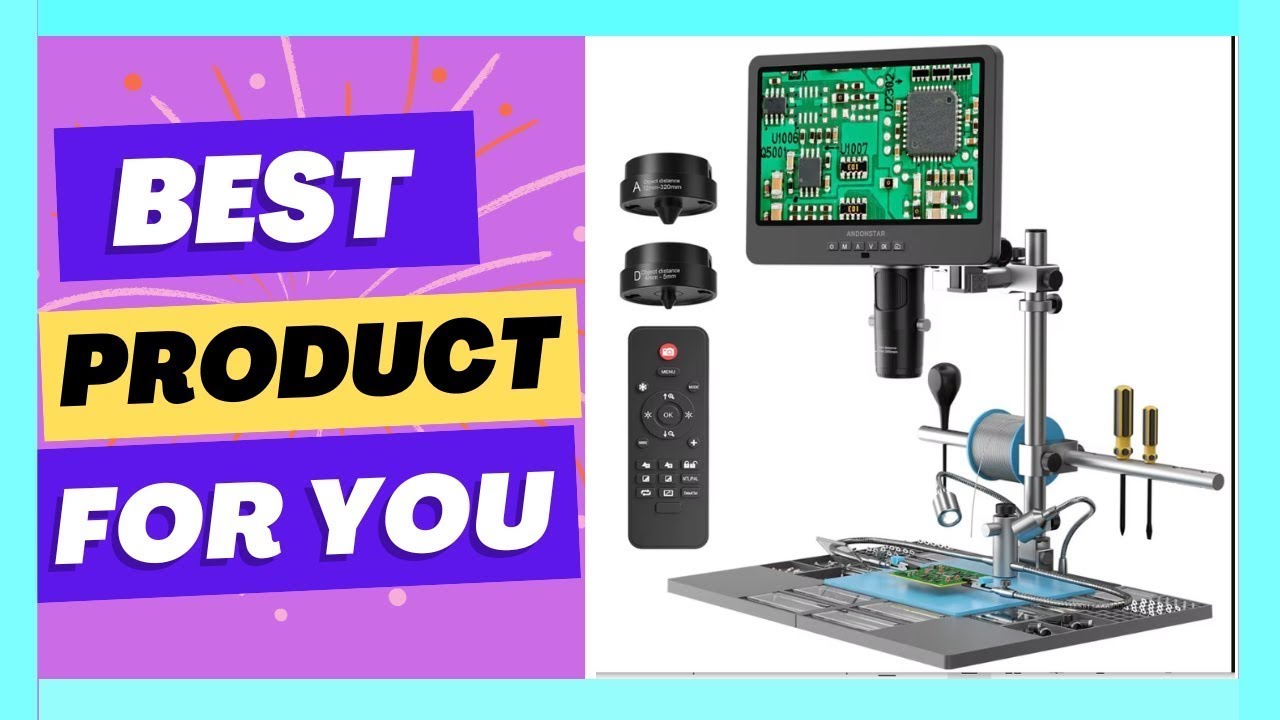 Best Top Selling Andonstar AD249SM Plus UHD HDMI USB Digital Trinocular Microscope on Aliexpress