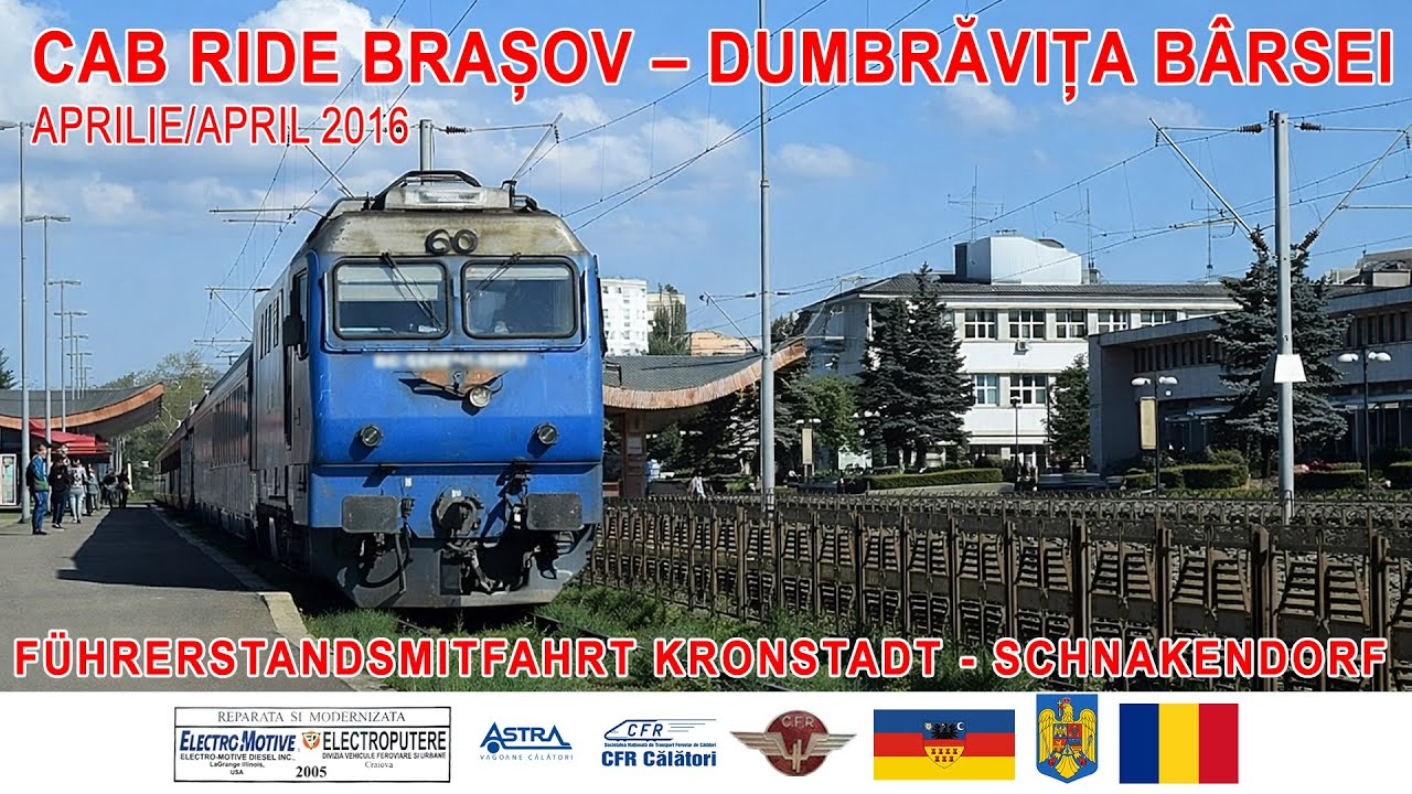 Cab Ride/Führerstandsmitfahrt(with EMD engine sound)Braşov - Dumbrăviţa Bârsei[aprilie/April 2016]