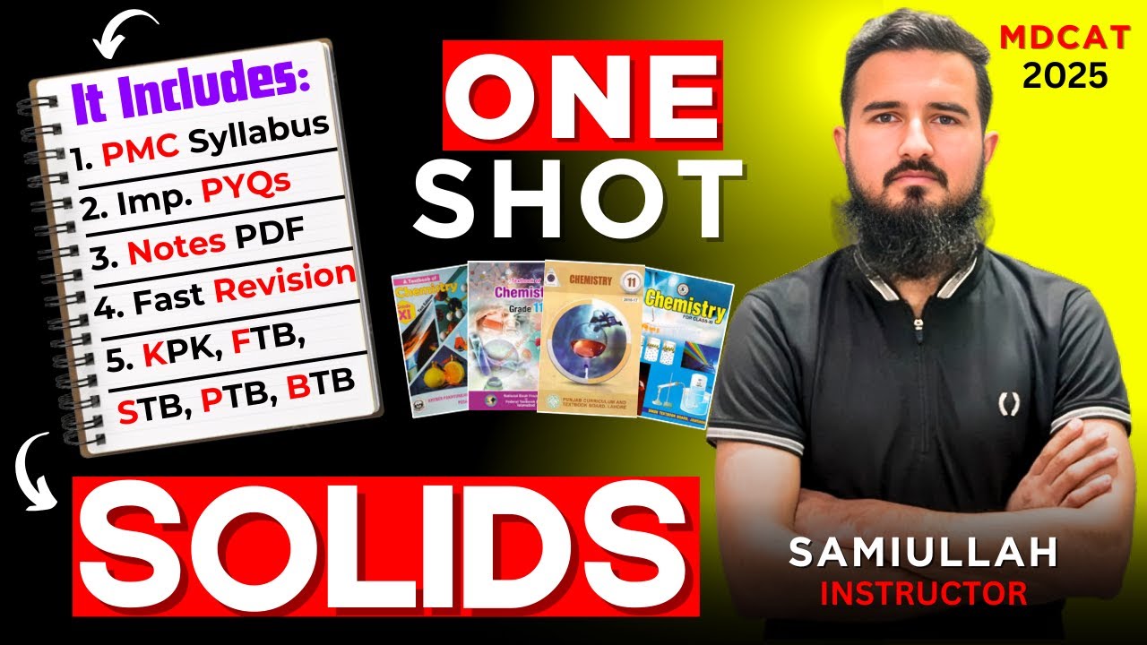 Solid State Made EASY! 🔥 Complete Chapter in ONE SHOT🎯 Video By Sir Samiullah  |MDCAT 2025 Chemistry