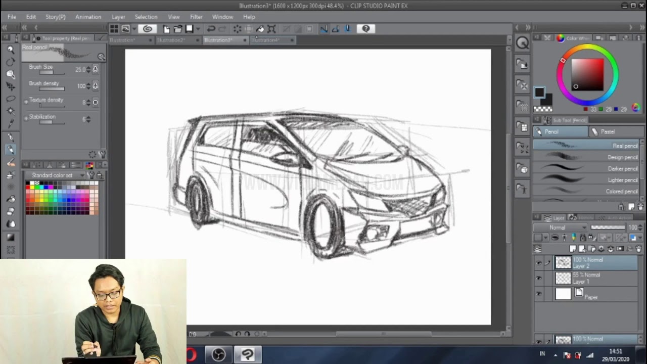TUTORIAL MENGGAMBAR : KENDARAAN MOBIL PART 2