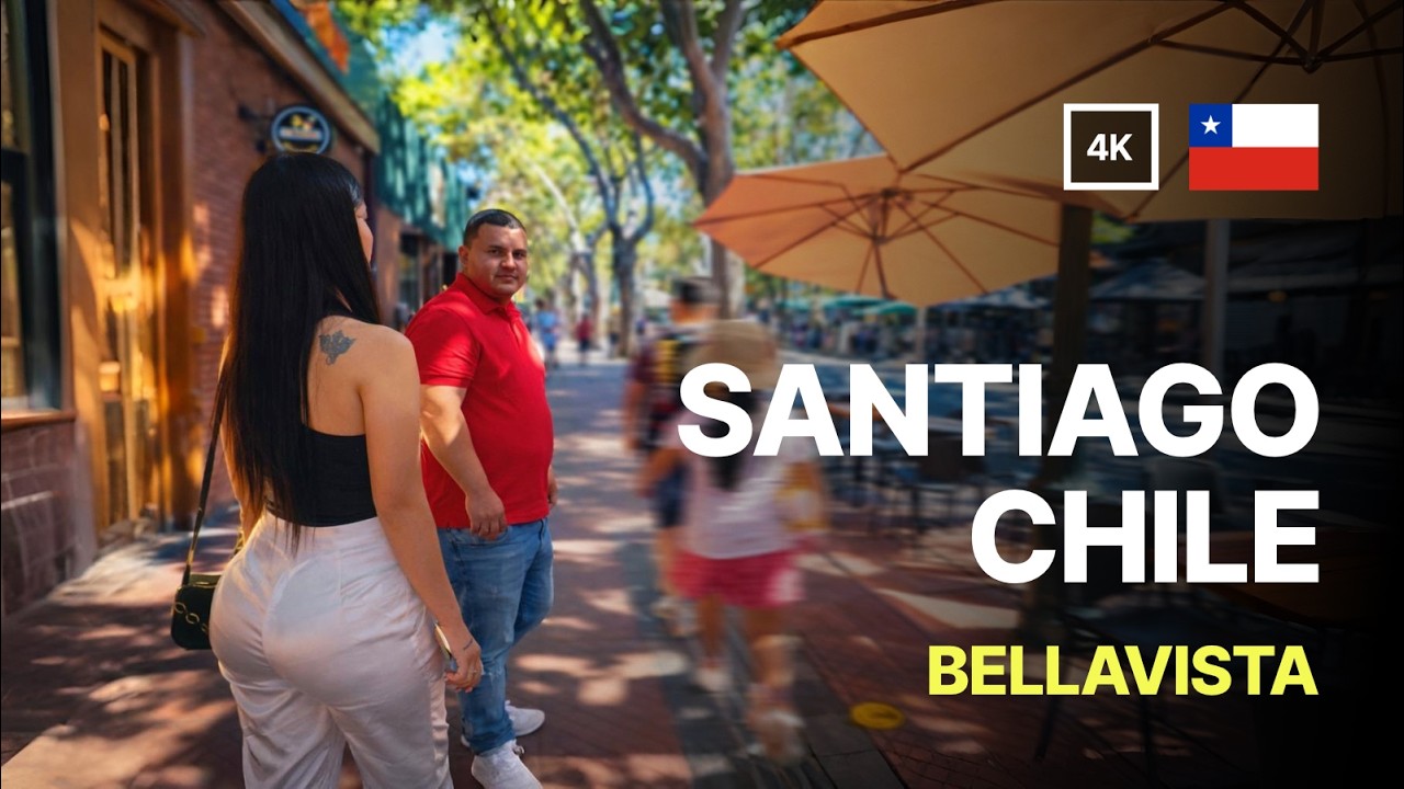 Caminando por Bellavista, Santiago de Chile 🇨🇱 4K 60fps