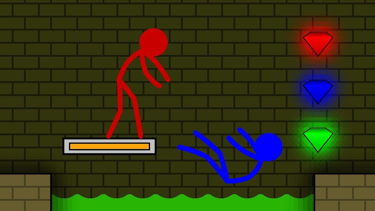 Watergirl and Fireboy Stickman Animation - Mix of All Sections Part 1