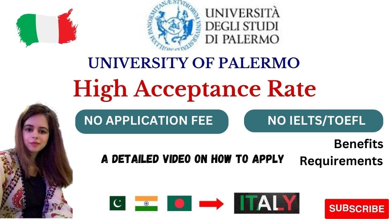 UNIVERSITY OF PALERMO/ FULLY FUNDED SCHOLARSHIP/ Requirements/ A detailed Video