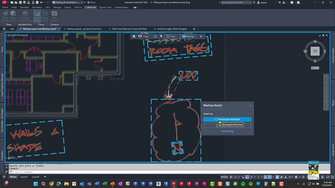 What's New in AutoCAD 2026 - Markup Import and Assist