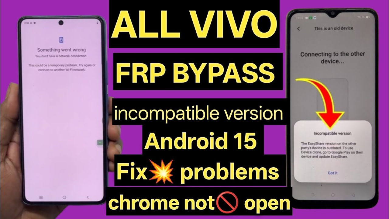 Vivo FRP Bypass 2026 😱 | Google Account Remove Without PC | 100% Working|incompatible problem Fix