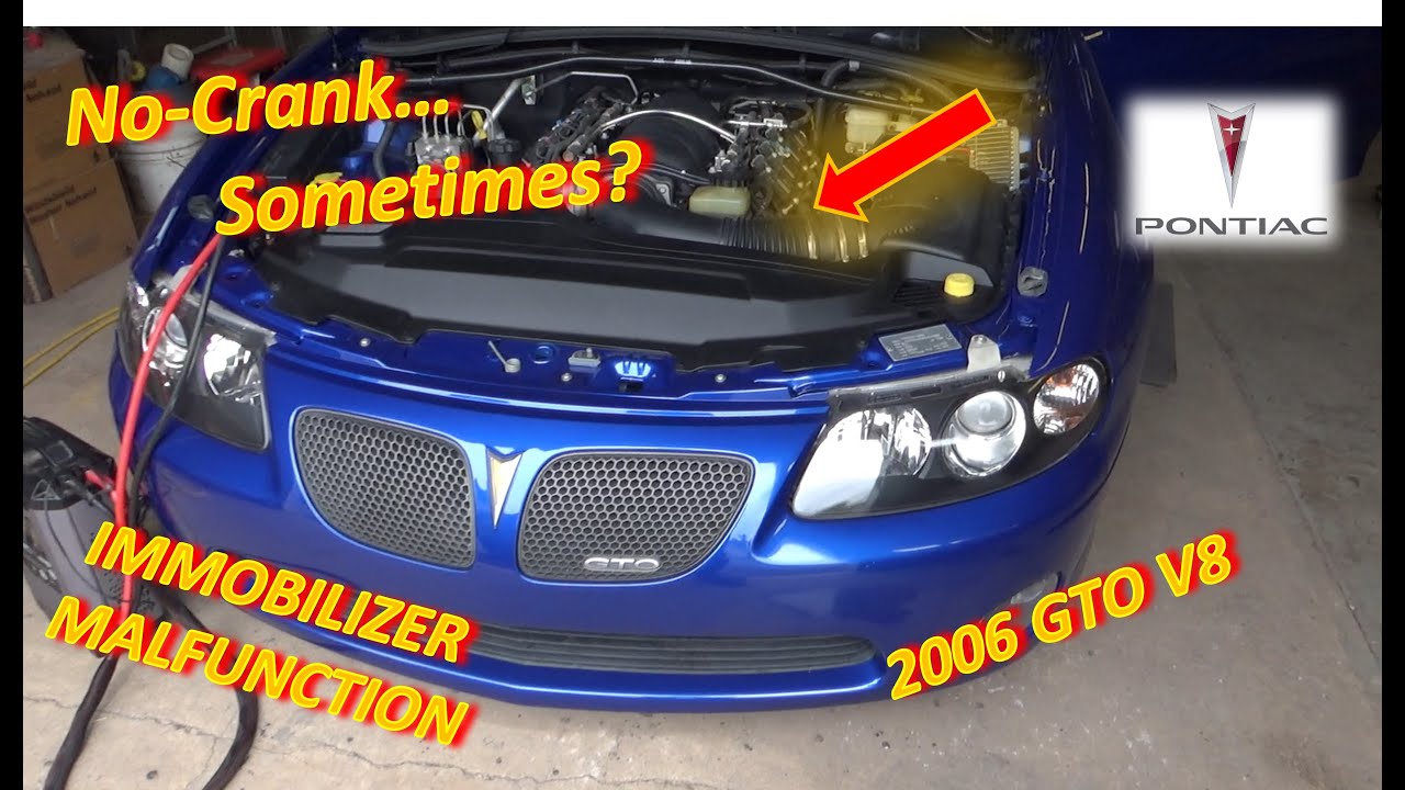 Не заводится...Иногда? НЕИСПРАВНОСТЬ иммобилайзера! (Pontiac GTO V8 2006 года)
