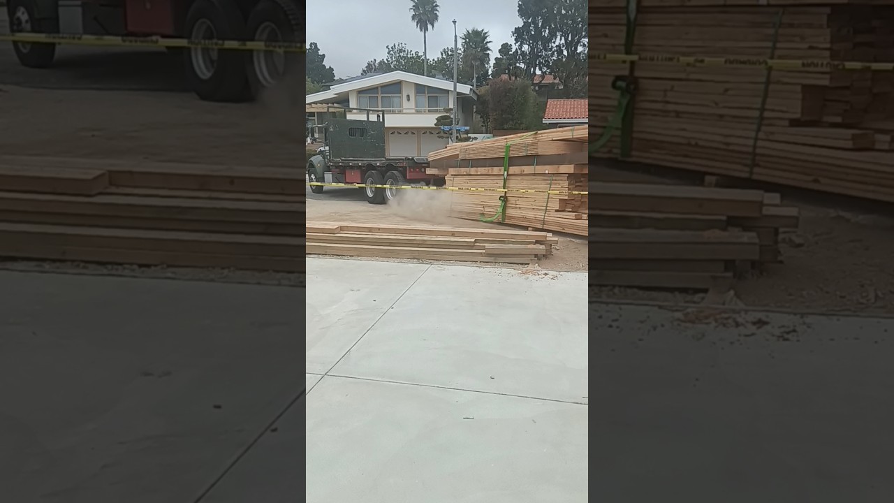 Amazing driver skills wood delivery👀wait for it!!